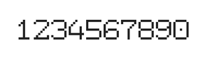 7×9数字点阵字体 ddN79AB1673