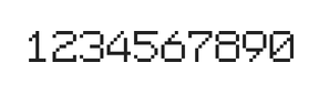 7×9数字点阵字体 ddN79AB1675
