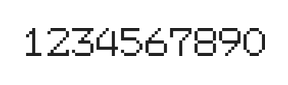 7×9数字点阵字体 ddN79AB1696