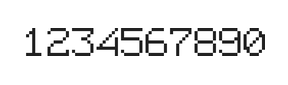7×9数字点阵字体 ddN79AB1700
