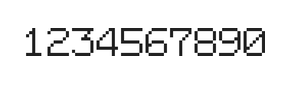 7×9数字点阵字体 ddN79AB1703