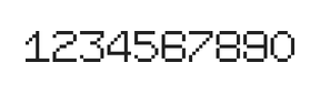 7×9数字点阵字体 ddN79AB1717