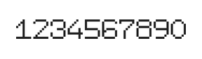 7×9数字点阵字体 ddN79AB1731