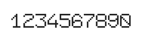 7×9数字点阵字体 ddN79AB1739