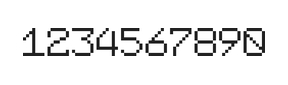 7×9数字点阵字体 ddN79AB1748