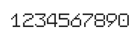 7×9数字点阵字体 ddN79AB1753