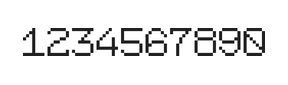 7×9数字点阵字体 ddN79AB1758