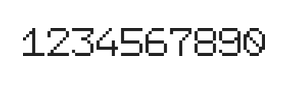 7×9数字点阵字体 ddN79AB1760