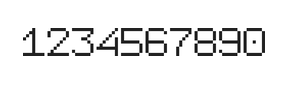 7×9数字点阵字体 ddN79AB1775
