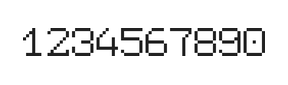 7×9数字点阵字体 ddN79AB1779