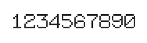 7×9数字点阵字体 ddN79AB1791