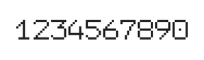 7×9数字点阵字体 ddN79AB1804