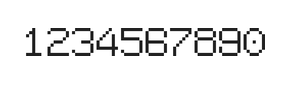 7×9数字点阵字体 ddN79AB1810