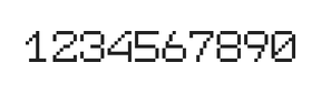 7×9数字点阵字体 ddN79AB1859
