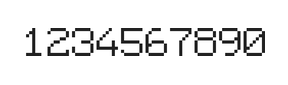7×9数字点阵字体 ddN79AB1863