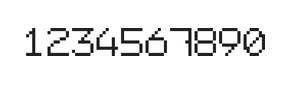 7×9数字点阵字体 ddN79AB1878
