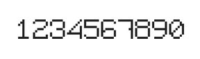 7×9数字点阵字体 ddN79AB1881