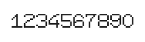 7×9数字点阵字体 ddN79AB1896