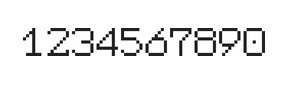 7×9数字点阵字体 ddN79AB1933