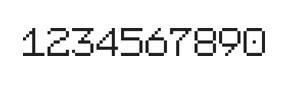 7×9数字点阵字体 ddN79AB1958