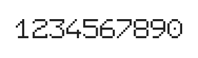 7×9数字点阵字体 ddN79AB1964