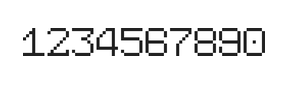 7×9数字点阵字体 ddN79AB1971
