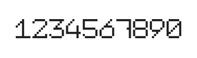 7×9数字点阵字体 ddN79AB1972