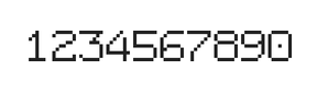 7×9数字点阵字体 ddN79AB1981