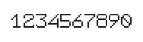 7×9数字点阵字体 ddN79AB1982