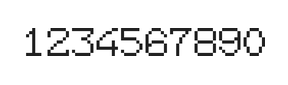 7×9数字点阵字体 ddN79AB1991
