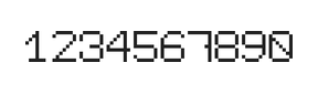 7×9数字点阵字体 ddN79AB1994