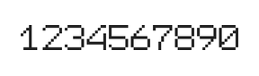 7×9数字点阵字体 ddN79AB1998