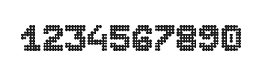 7×9数字点阵字体 ddN79BA0004