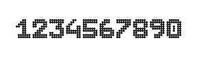 7×9数字点阵字体 ddN79BA0005