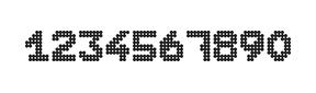 7×9数字点阵字体 ddN79BA0019