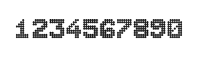 7×9数字点阵字体 ddN79BA0026