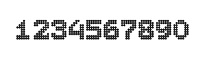 7×9数字点阵字体 ddN79BA0031