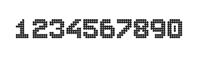 7×9数字点阵字体 ddN79BA0040