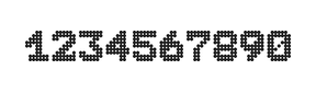 7×9数字点阵字体 ddN79BA0043