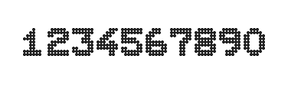 7×9数字点阵字体 ddN79BA0051