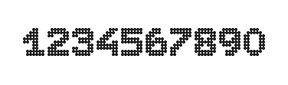 7×9数字点阵字体 ddN79BA0060