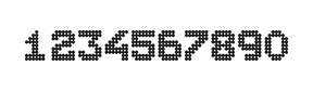 7×9数字点阵字体 ddN79BA0065