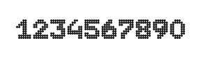 7×9数字点阵字体 ddN79BA0067