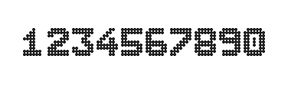 7×9数字点阵字体 ddN79BA0068