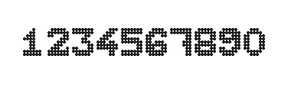 7×9数字点阵字体 ddN79BA0069