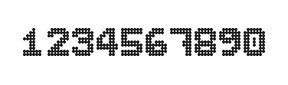 7×9数字点阵字体 ddN79BA0071