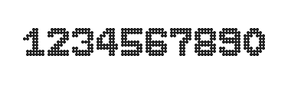 7×9数字点阵字体 ddN79BA0078