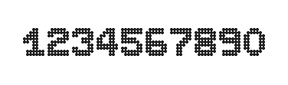 7×9数字点阵字体 ddN79BA0080