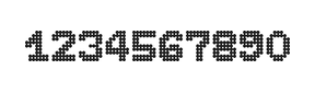 7×9数字点阵字体 ddN79BA0087