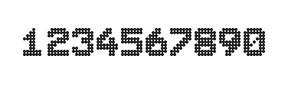 7×9数字点阵字体 ddN79BA0096